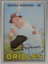 BROOKS ROBINSON #600 1967 TOPPS BASEBALL CARD RAW UNGRADED HIGH NUMBER