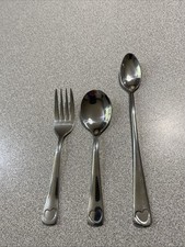 ONEIDA Little Love 3 Piece Set Toddler Spoon Fork Baby Spoon EUC