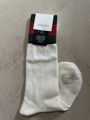 NWT Gucci Socks White Green Red Size S Italy