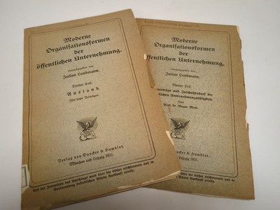 Moderne Organisationsformen der öffentlichen Unternehmung. (Bde 3 - 4) Landmann,