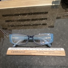 Fendi F830 Blue 707 Plastic Full Rim Rectangular Eyeglasses 52.16.135