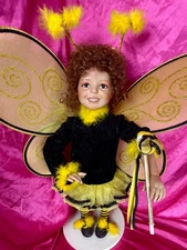 OOAK 28" Bisque HandPainted BONNIE Doll DIANNA EFFNER Expressions Mold Queen Bee