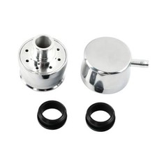 Silver-smooth Valve Cover Breather Combo With 2 Grommets - Silver-smooth Silver-smooth Valve Cover Breather Combo With 2 Grommets - Silver-smooth