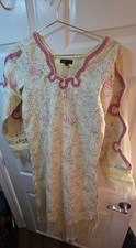Maria B Pakistani 3 Piece Butterfly Lawn Suit Women s Small Elegant Lace Outfit