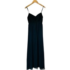 BHLDN Bridesmaid Spagetti Strap Maxi Dress Size S Small Navy