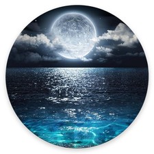 Mouse Pad, Full Moon Customized Premium-Textured Round Mouse Pad, Washable Mo...