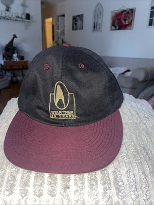 Vintage 1996 Star Trek 30 Years Embroidered Otto Black Hat Cap E1