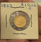 1853 $1 Liberty Head Gold Dollar  Authentic United States Gold Coin