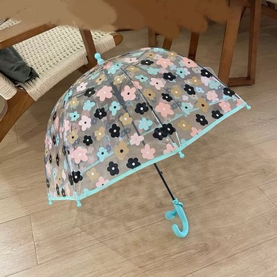 Kinder Regenschirm transparent Bubble Dome Mädchen Schule 2-5 Jahre alt
