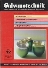 GALVANOTECHNIK. Band 88 - Jahrgang 1997. (12 Hefte) Autorengruppe: