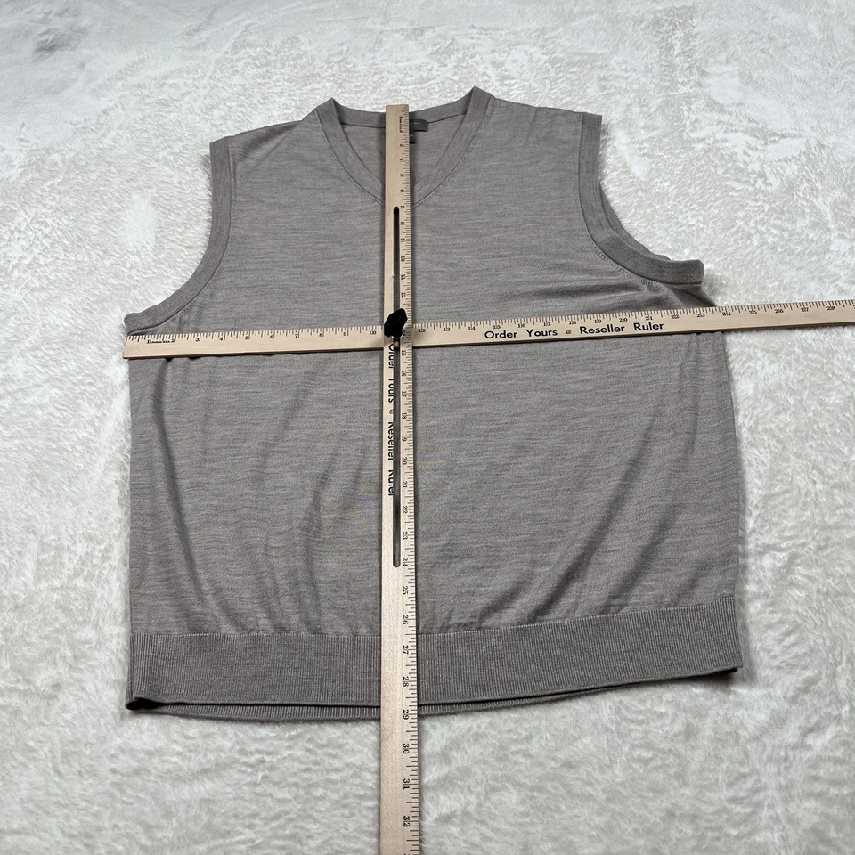 Daniel Cremieux Vest Mens 2XL XXL Gray Extra Fine Merino Wool Sleeveless Light - Image 3 of 4