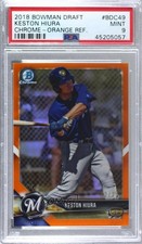 2018 Bowman Draft Chrome Orange Refractor 2/25 Keston Hiura PSA 9 MINT 2l4