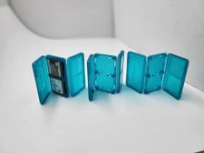 3 NEW OFFICIAL NINTENDO DS CLEAR BLUE 4 GAME CARTRIDGE CASE HOLDER 12 TOTAL #G5