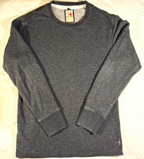 Relwen Men's Gray Crewneck Pullover Sweatshirt L Cotton Knit Logo