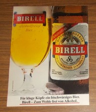Seltene Werbung BIRELL - Für kluge Köpfe ein frischwürziges Bier 1985
