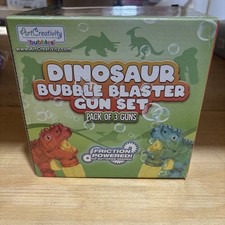 Dinosaur Bubble Blaster Gun Set - 3 Guns- New