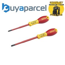 STANLEY FMHT0-62649 FatMax VDE Insulated Borneo PZ Scewdriver Set, 2 Piece STA06