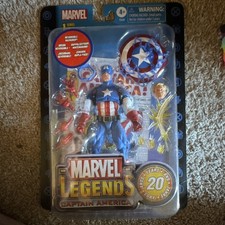 Marvel Legends Marvel 20th Anniversary Captain America Action Figure w Shield