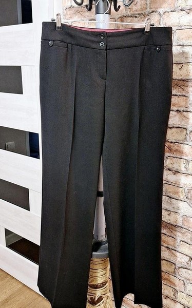 Women Phase Eight Trousers Black Suit Fabric 44 /