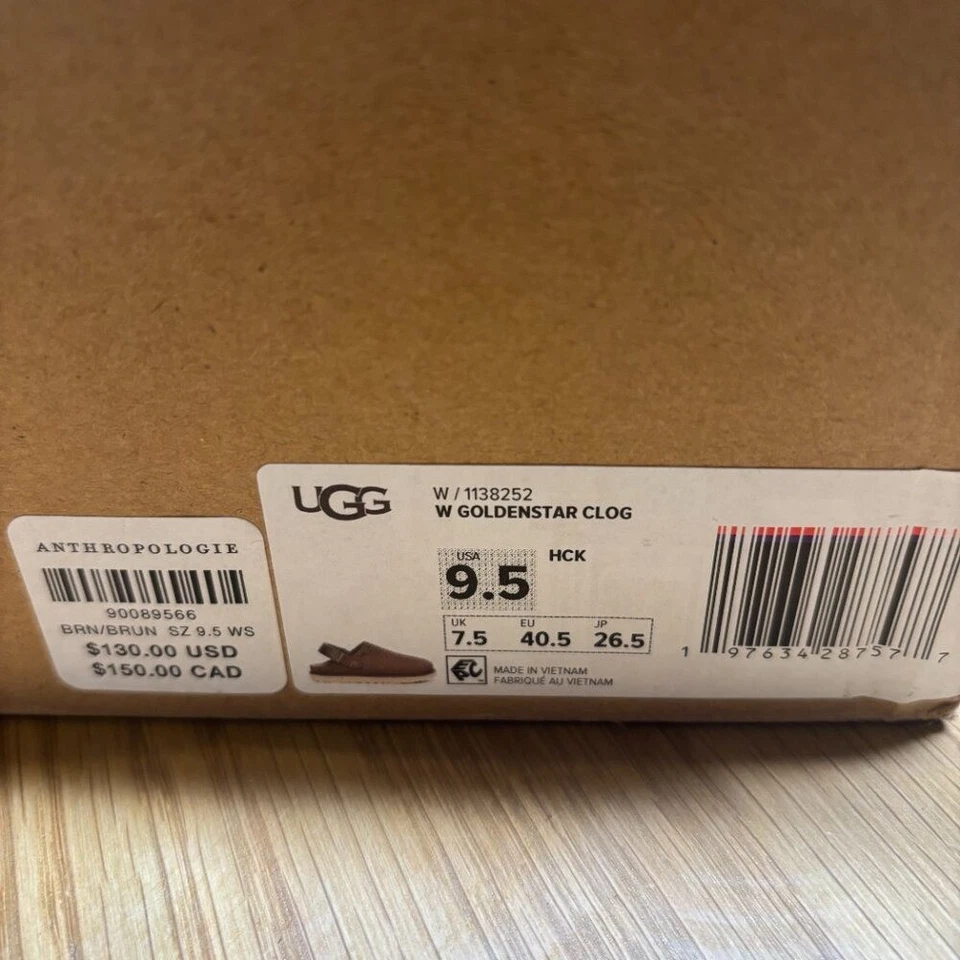 UGG Goldenstar Clog hickory Suede Slip-On Comfort Mule – out of stock 9.5 - Image 3 of 3