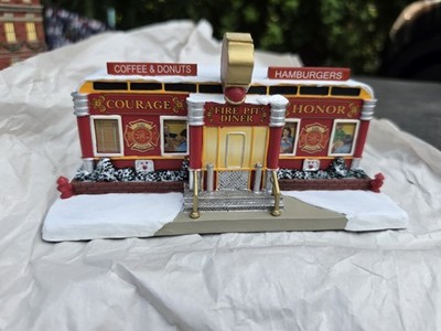 Hawthorne Village Fire Pit Diner Christmas Village Hand Painted COA no Box