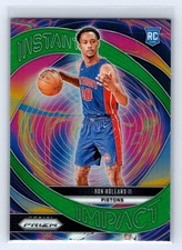 2024-25 Panini Prizm #13 Ron Holland II Instant Impact Prizms Green Rookie