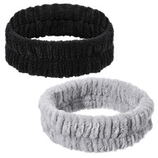 2Pcs Spa Headband, Makeup Headband for Washing Face Hair Bands Men Hair Headband
