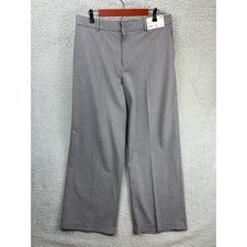 Uniqlo Smart Wide Leg Pants Trousers Womens XL Gray Business Casual Office NWT