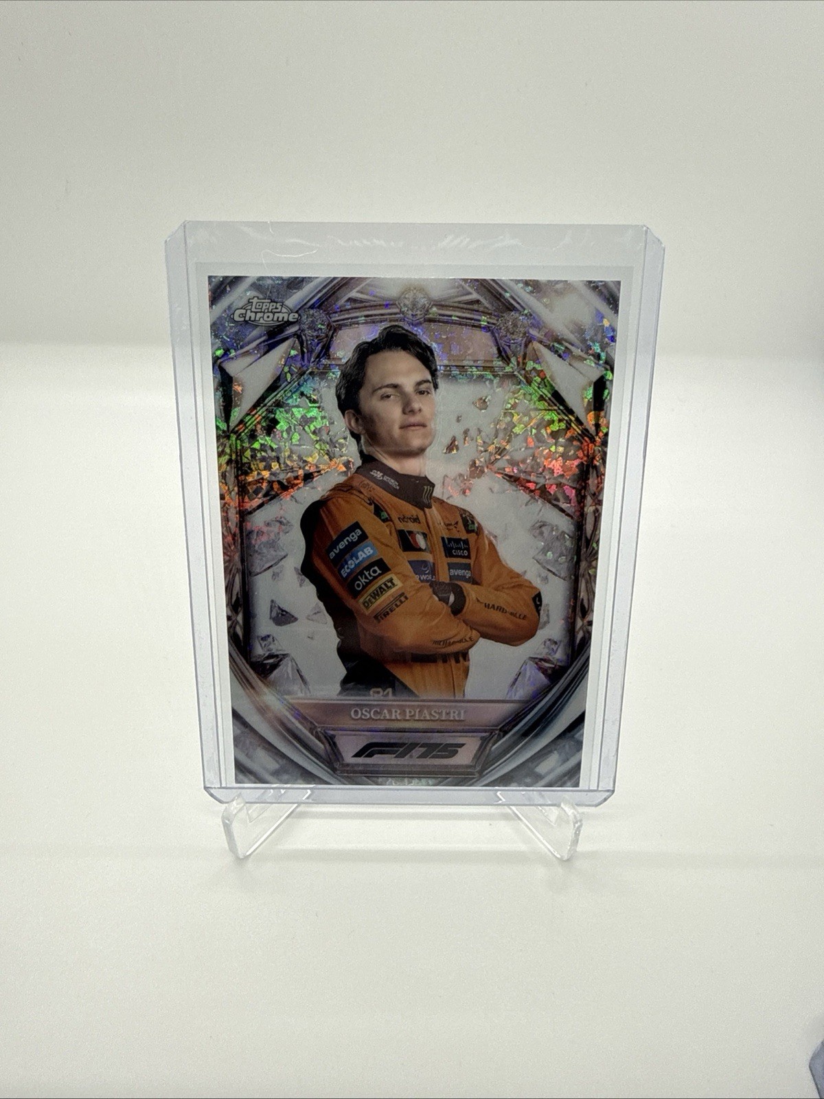 2025 Topps Chrome F1 Oscar Piastri Diamond 75th Anniversary #D75-6 McLaren