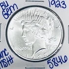 1923 BU UNCIRCULATED SILVER PEACE DOLLAR AUTHENTIC U.S. MINT FREE SHIPPING 5846