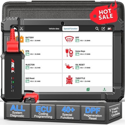 10.1'' Heavy Duty Truck Diagnostic Tool Bidirectional Full System OBD2 Scanner US