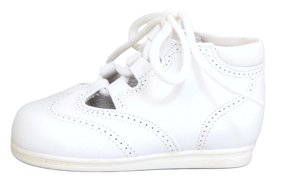 DE OSU - España - Bebé Niño/Niña Blanco Cuero Vestido Ghillie Botas -Europeas-Talla 5, 6 Foto 4 de 4