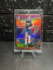 2021-22 Panini Select Numbers Prizm Red #7 Luka Doncic (77) Dallas Mavericks NBA