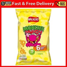 Walkers Monster Munch Roast Beef Multipack Snacks Crisps 6X20G