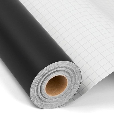 12'' x 42Ft Matte Black Permanent Vinyl Roll - Permanent Adhesive Vinyl Roll for