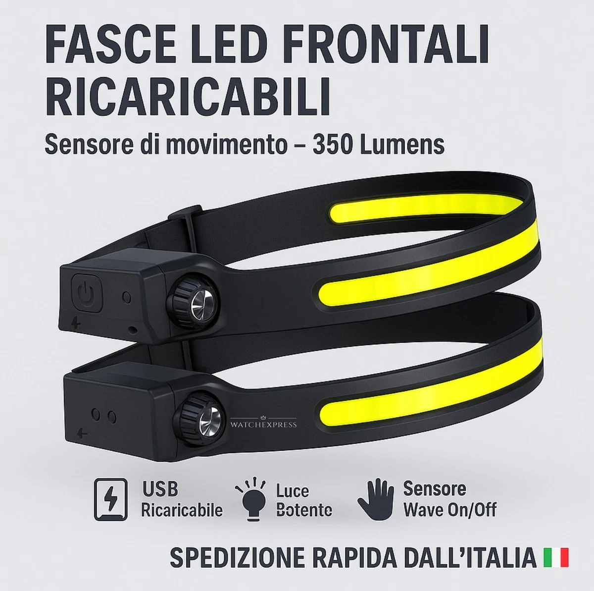 Lampe Frontale LED Rechargeable USB - Puissante Pour Pêche Et Campagne - Gris
