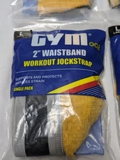 Mens Jockstrap Gym  Large Yellow Jockstrap / Supporter 