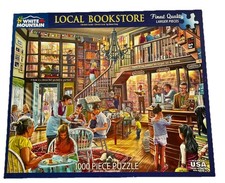 White Mountain  Local Bookstore  1,000 Pc Jigsaw Puzzle Complete Preowned