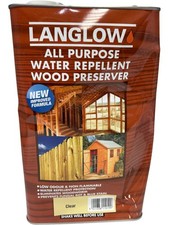Langlow Wood Preserver Clear 5 Litre Water Repellent 1 XJV001 Apr Z1