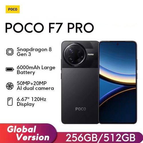 Global Version Xiaomi POCO F7 Pro 5G Snapdragon 8 Gen 3 6000mAh 90W 50MP Camera - 第 1/13 張圖片
