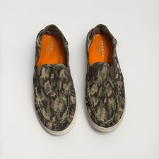Sperry Top-Sider Kids 4M Camo Slip On Shoes Memory Foam Boat Sneakers