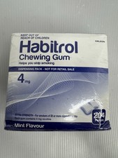Habitrol Nicotine Gum 4mg Mint NEW Bulk Size 204 Pieces 09/2026 Good