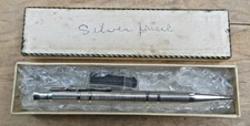 Vintage Silver Engraved 0.7mm Mechanical Pencil - Working Good Condition