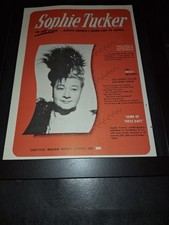 Sophie Tucker Rare Original 1946 Decca Records Promo Ad Framed