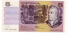 1985 $5.00 Australia Banknote Johnston Fraser  Circulated - PSH 691361 Free Post