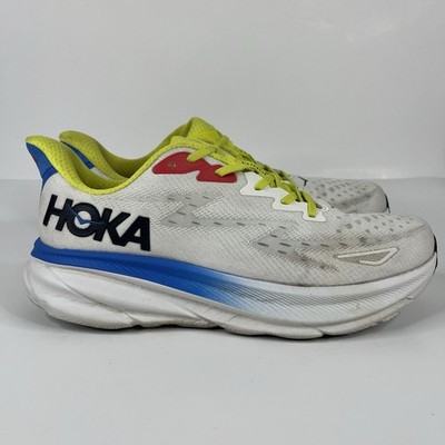 Hoka One One Mens Clifton 9 White 1127895 Sneakers Shoe Size 11.5