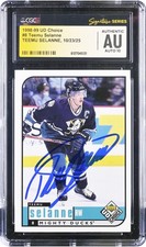 Teemu Selanne Mighty Ducks Autographed 1998-99 Upper Deck Choice #8 CGC 10 Card