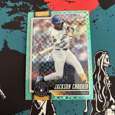 Topps 2024 Chrome MILL Jackson Chourio #51 Milwaukee Brewers Aqua /199 NM