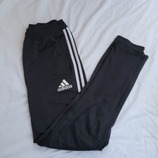 Women's Large Black And White Adidas Joggers Sweatpants