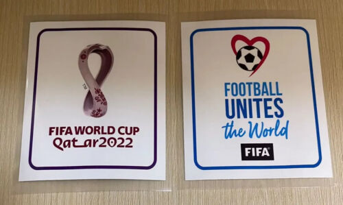Coupe du Monde de la FIFA 2022 Qatar Insigne Patch Ensemble Complet pour Manche Version Blanche Football - Photo 1 sur 5